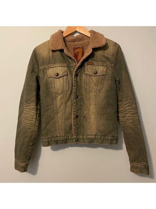 7 For All Mankind Jackets & Blazers - 7 For All Mankind Vintage Sherpa Lined Jean Jacket Small